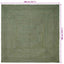 Områdetæpper Firkantet Olivengrøn 200 x 200 cm Jute