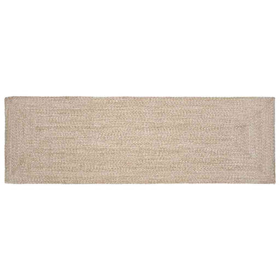 Områdetæpper Natur og hvid 80 x 300 cm Jute