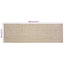Områdetæpper Natur og hvid 80 x 300 cm Jute