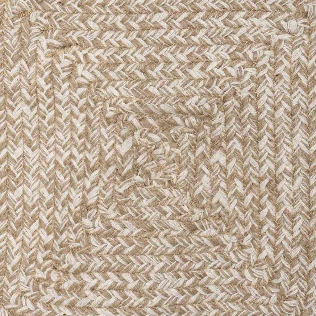 Område tæppe Natur og hvid 120 x 170 cm Jute