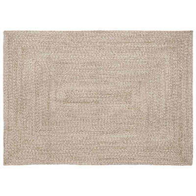 Områdetæpper Natur og hvid 120 x 170 cm Jute