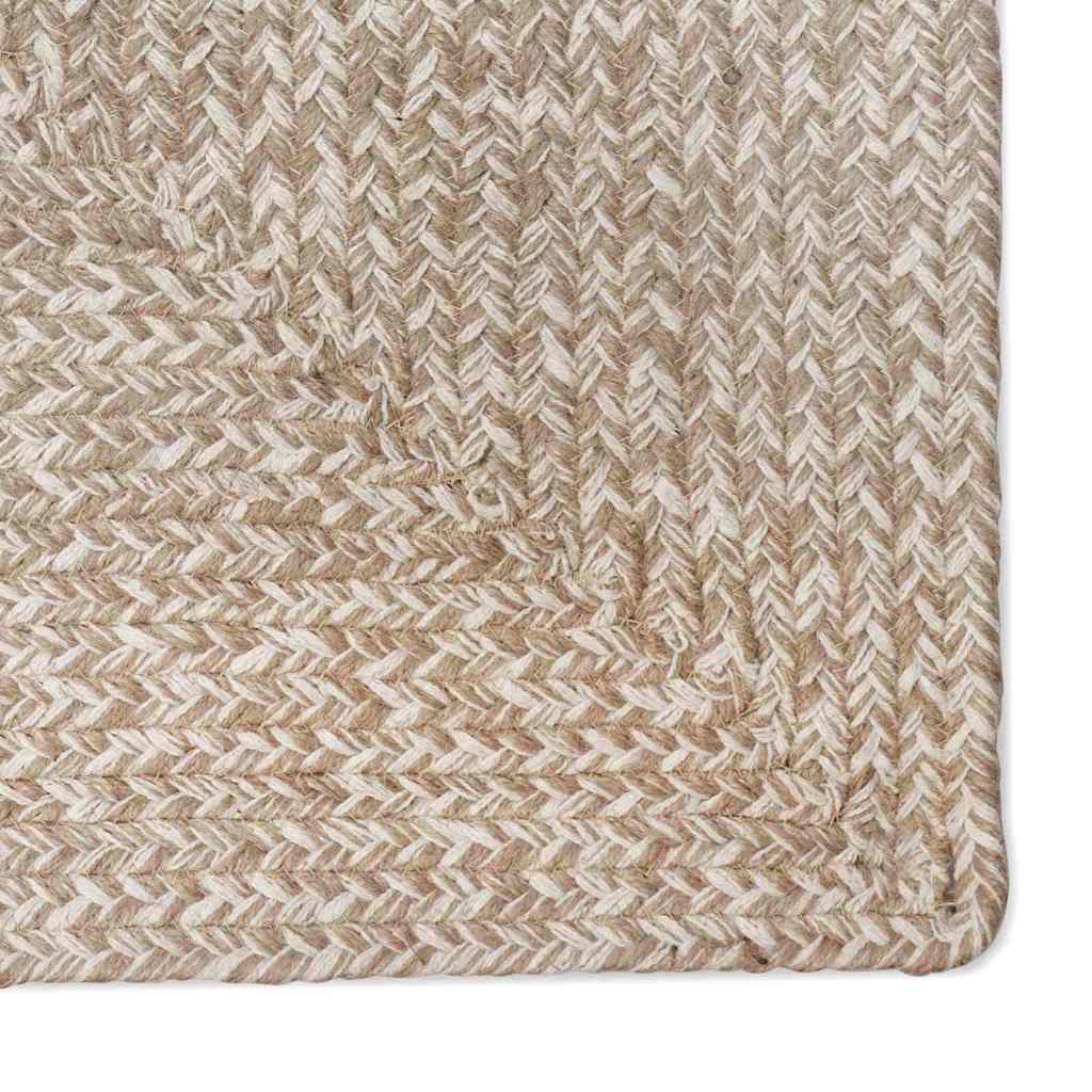 Område tæppe Natur og hvid 160 x 230 cm Jute