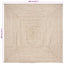 Områdetæpper Natur og hvid 200 x 200 cm Jute