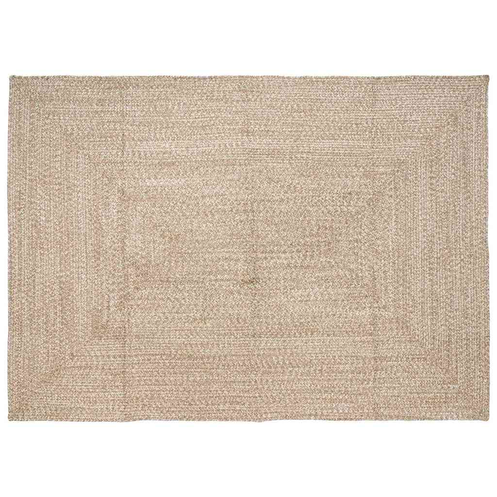 Område tæppe Natur og hvid 200 x 290 cm Jute