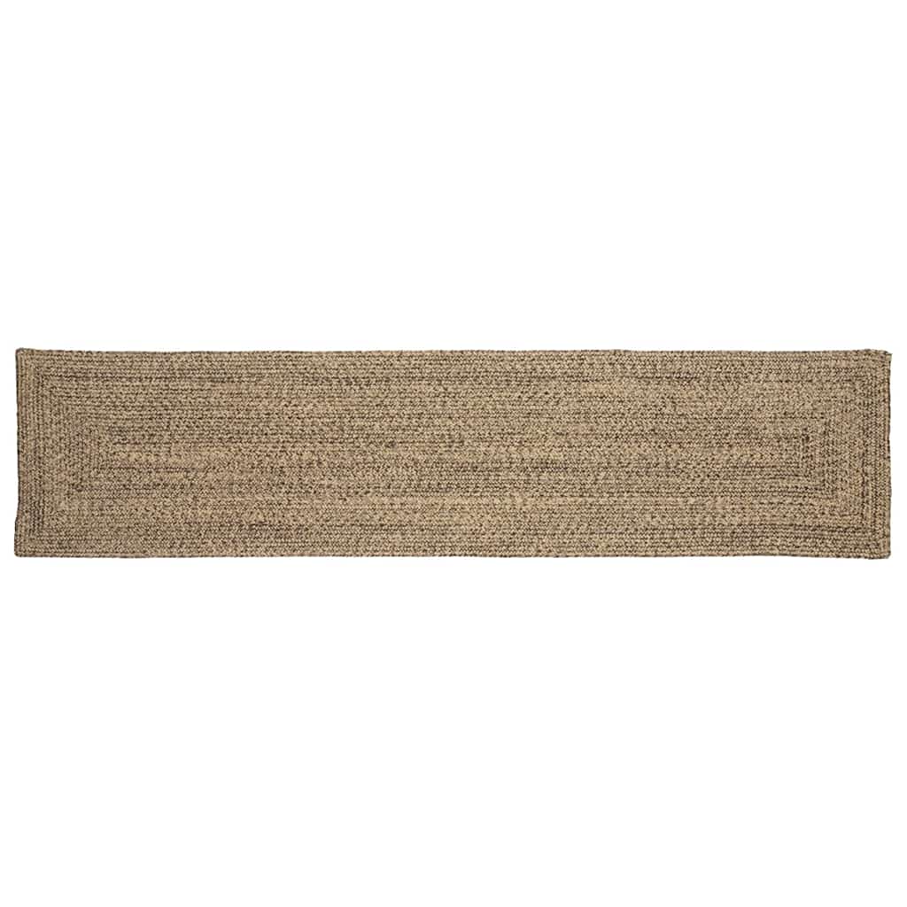 Områdetæpper Naturfarvet og sort 60 x 200 cm Jute