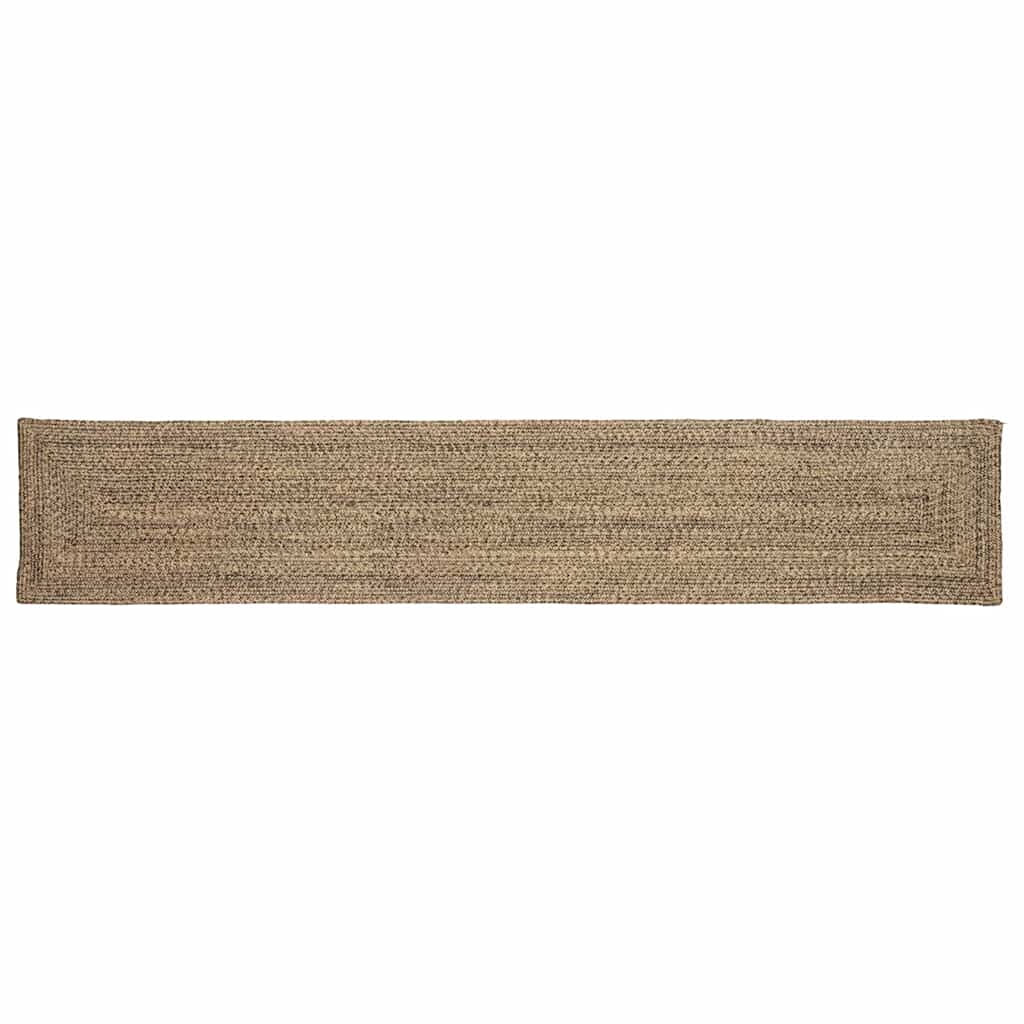Områdetæpper Naturfarvet og sort 60 x 400 cm Jute