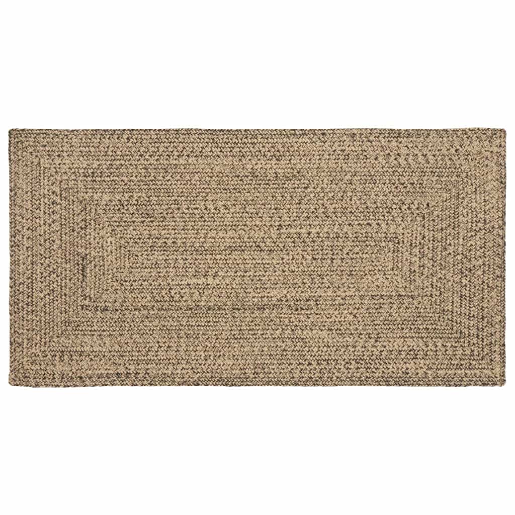 Områdetæpper Naturfarvet og sort 80 x 150 cm Jute billede