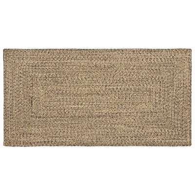 Områdetæpper Naturfarvet og sort 80 x 150 cm Jute