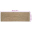 Område tæppe Naturfarvet og sort 80 x 200 cm Jute