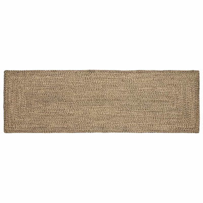 Områdetæpper Naturfarvet og sort 80 x 250 cm Jute