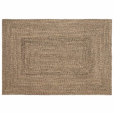 Områdetæpper Naturfarvet og sort 120 x 170 cm Jute