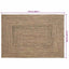 Områdetæpper Naturfarvet og sort 120 x 170 cm Jute