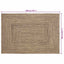 Områdetæpper Naturfarvet og sort 140 x 200 cm Jute