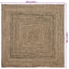 Områdetæpper Naturfarvet og sort 160 x 160 cm Jute