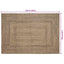Område tæppe Naturfarvet og sort 160 x 230 cm Jute
