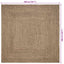 Områdetæpper Naturfarvet og sort 200 x 200 cm Jute