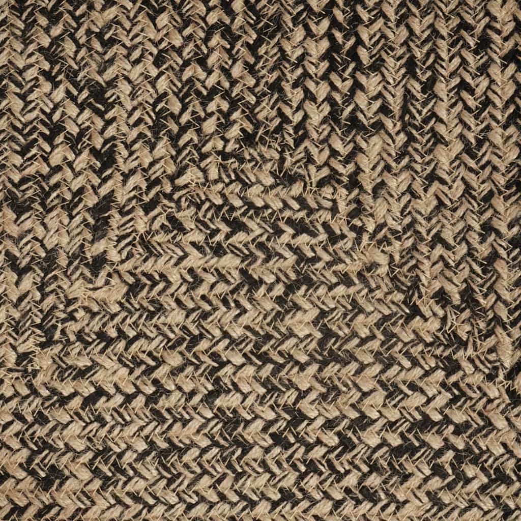 Område tæppe Naturfarvet og sort 200 x 290 cm Jute