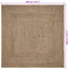 Område tæppe Naturfarvet og sort 300 x 300 cm Jute