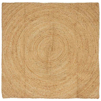 Områdetæpper Naturfarvet 120 x 120 cm Jute
