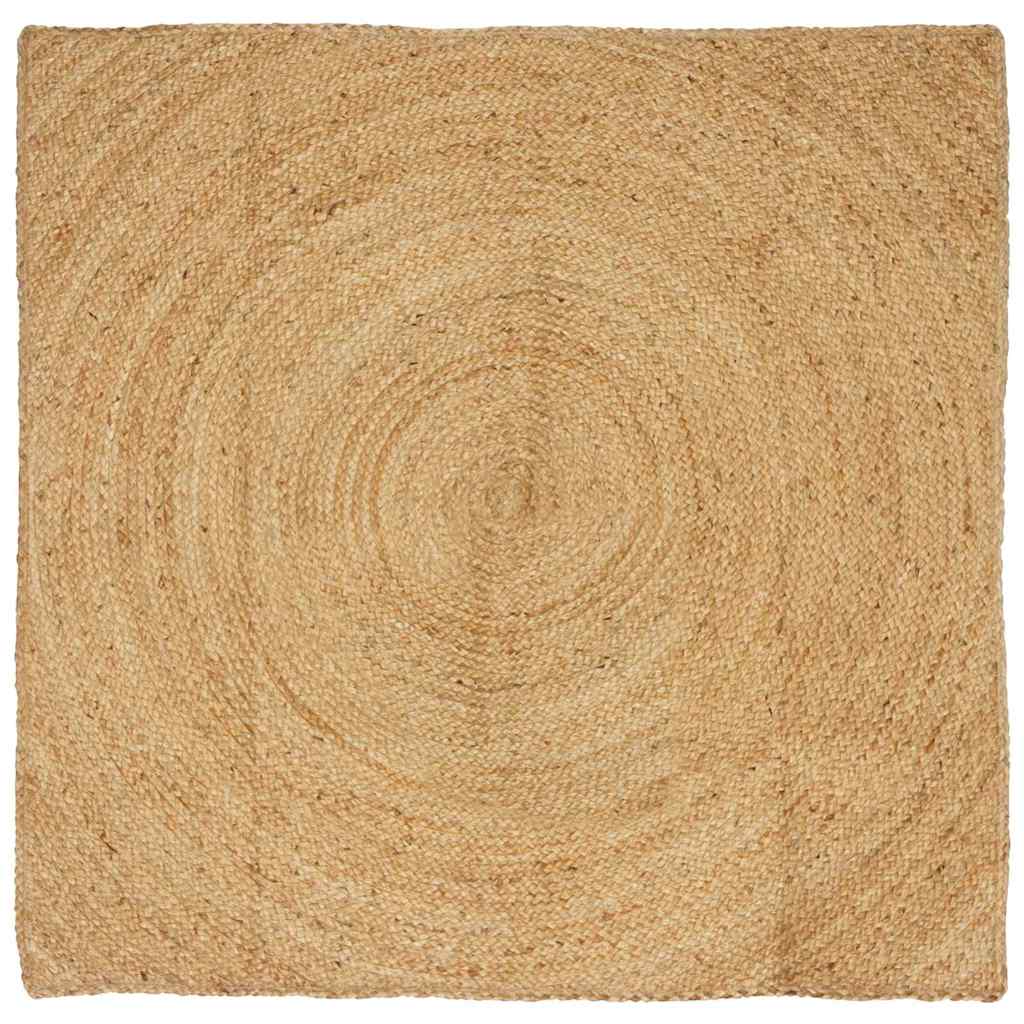 Områdetæpper Naturfarvet 120 x 120 cm Jute