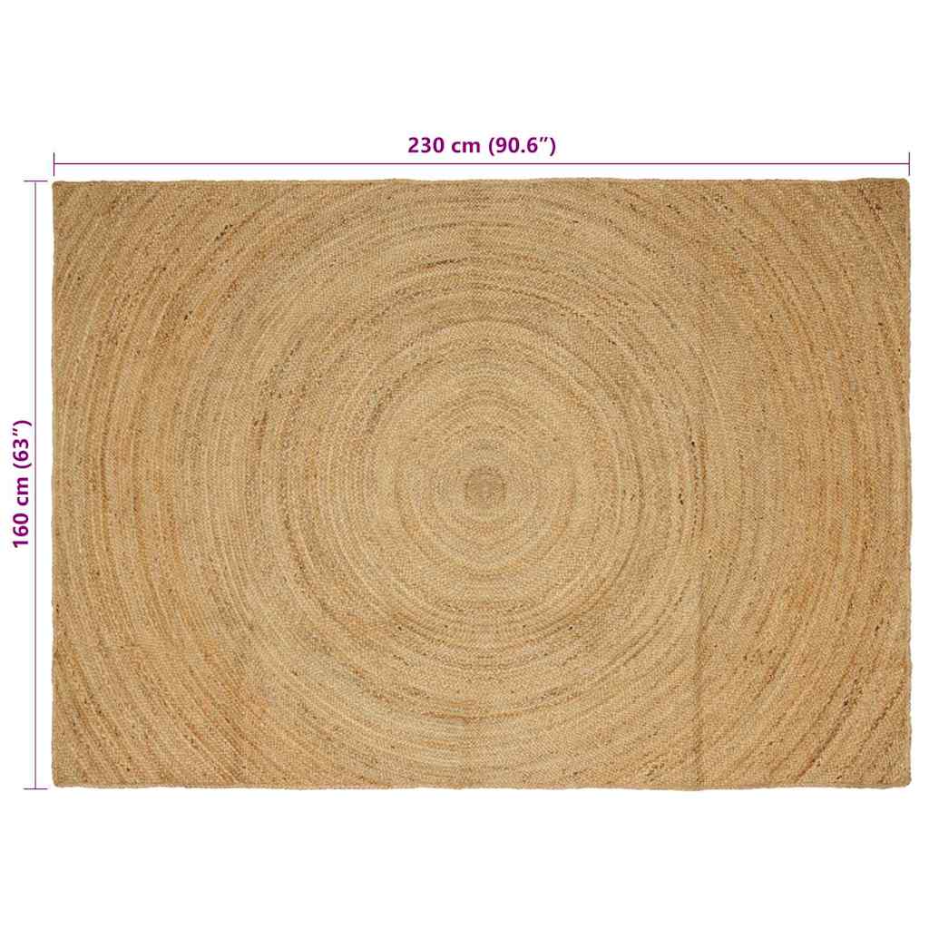 Områdetæpper Naturfarvet 160 x 230 cm Jute