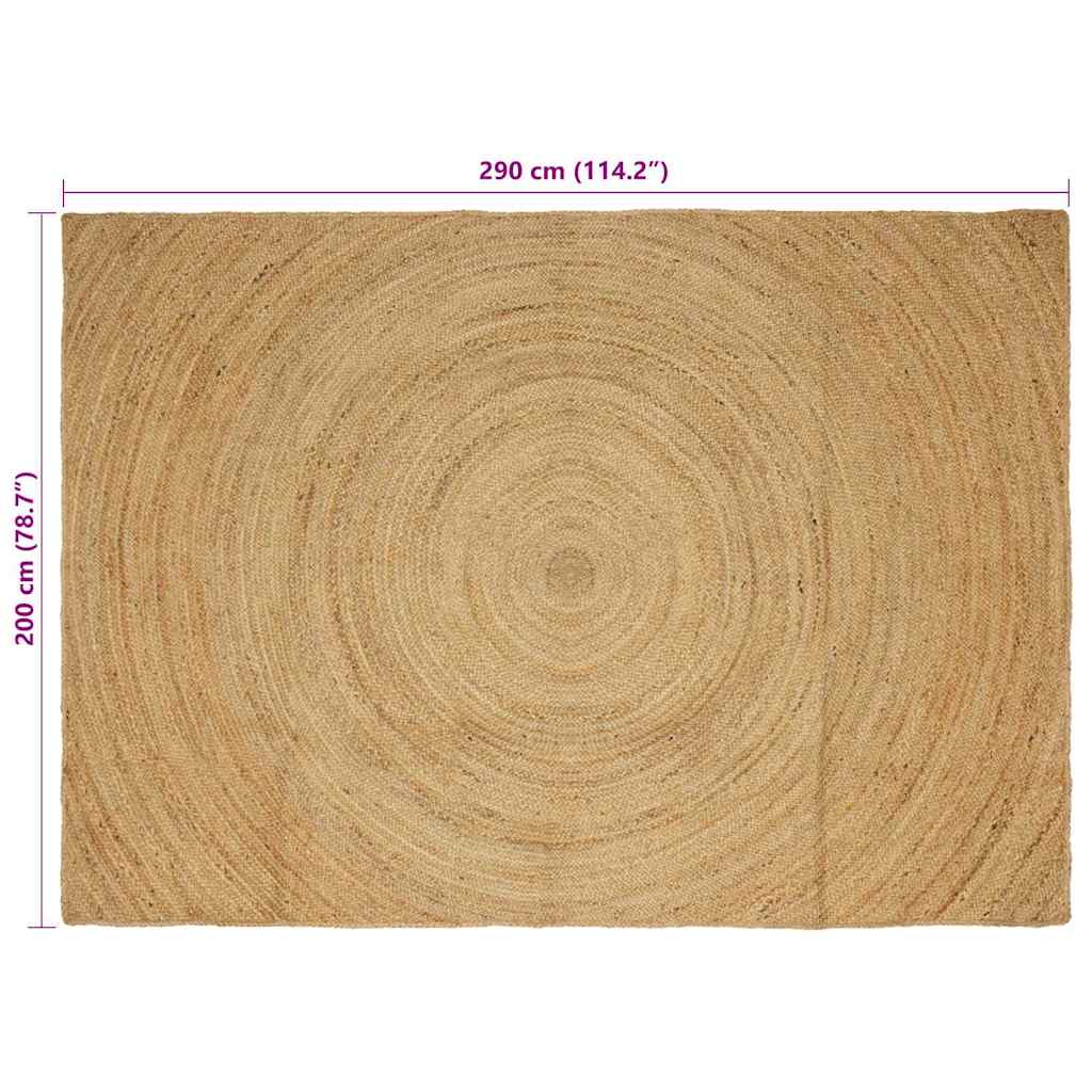 Områdetæpper Naturfarvet 200 x 290 cm Jute