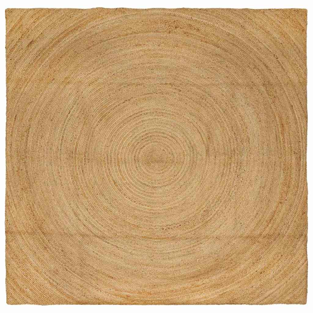 Områdetæpper Naturfarvet 240 x 240 cm Jute