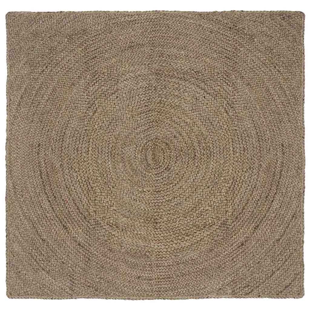 Områdetæpper Grå 120 x 120 cm Jute billede