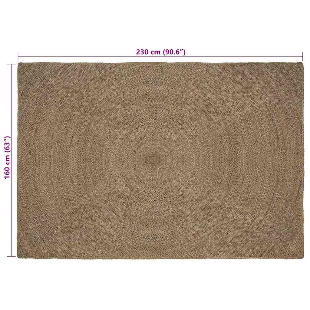 Områdetæpper Grå 160 x 230 cm Jute
