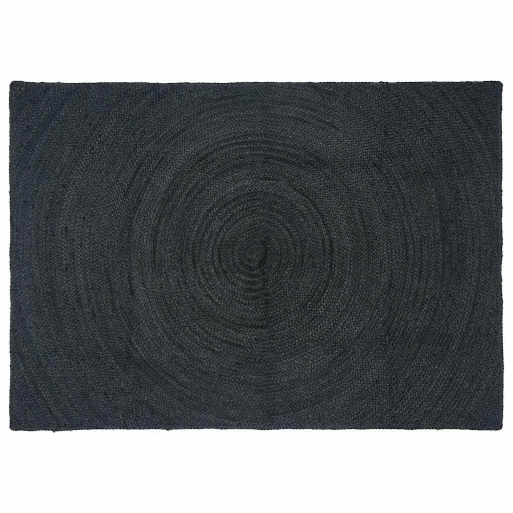 Områdetæpper Mørkegrå 140 x 200 cm Jute