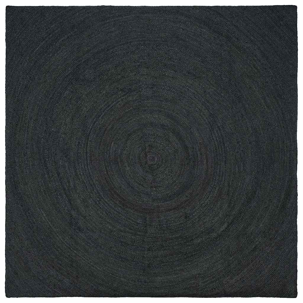 Områdetæpper Mørkegrå 240 x 240 cm Jute