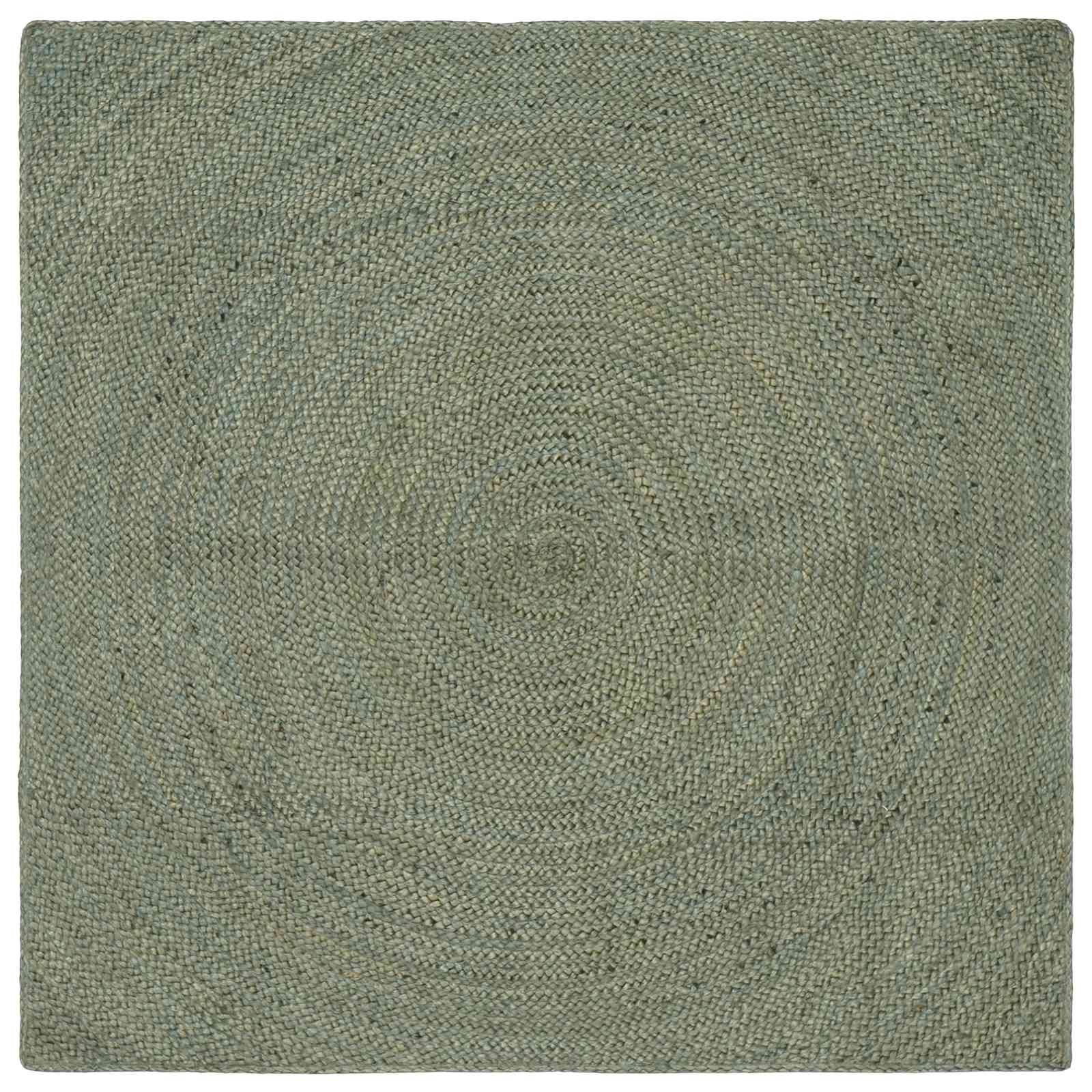 Områdetæpper Olivengrøn 120 x 120 cm Jute billede