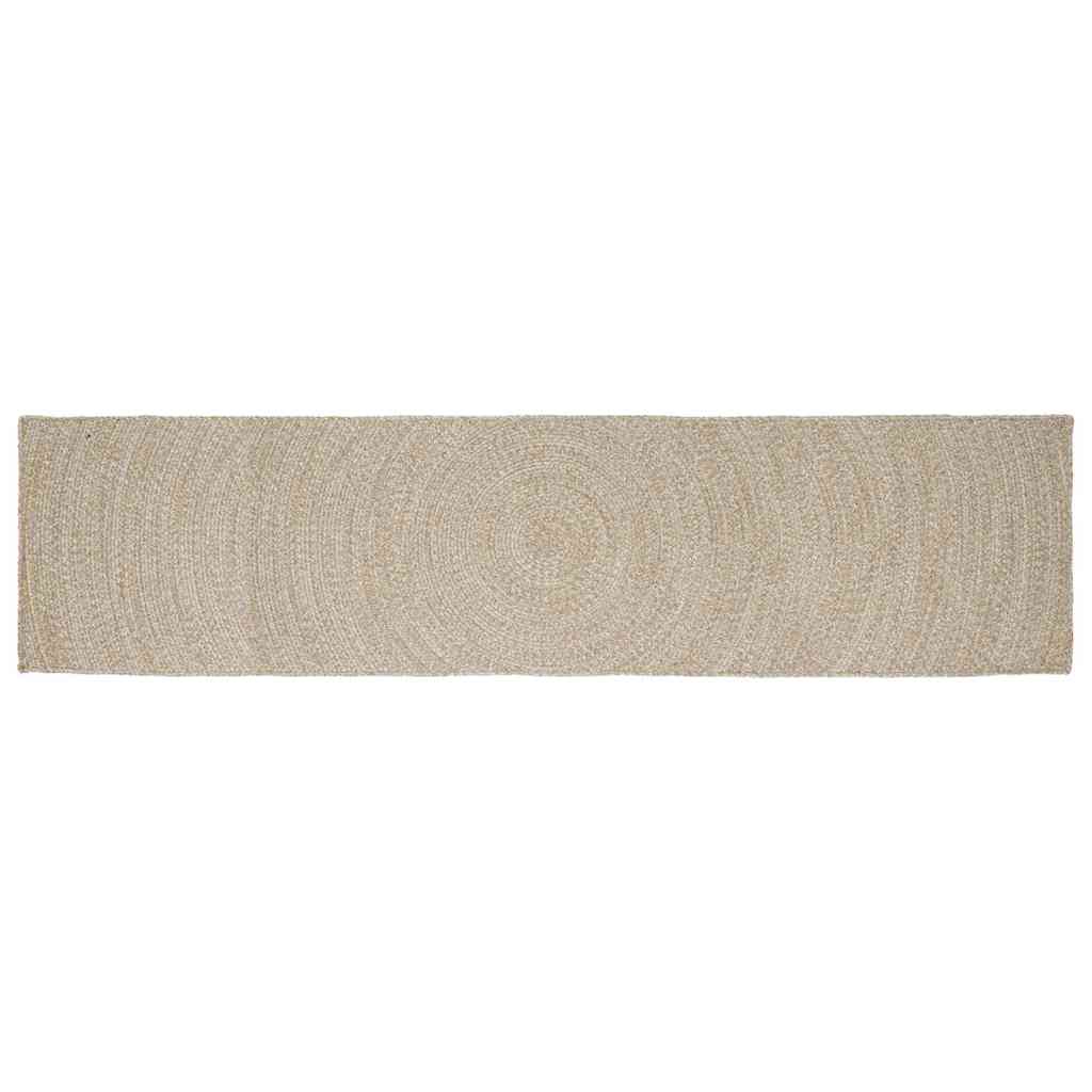Områdetæpper Natur og hvid 60 x 400 cm Jute