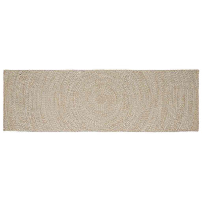 Områdetæpper Natur og hvid 80 x 250 cm Jute