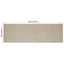 Områdetæpper Natur og hvid 80 x 250 cm Jute