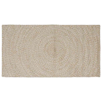Områdetæpper Natur og hvid 100 x 200 cm Jute