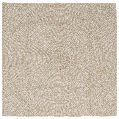 Områdetæpper Natur og hvid 120 x 120 cm Jute