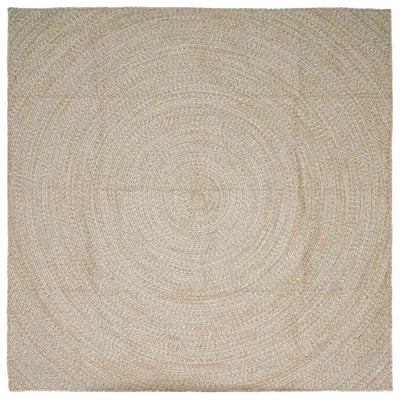 Områdetæpper Natur og hvid 200 x 200 cm Jute