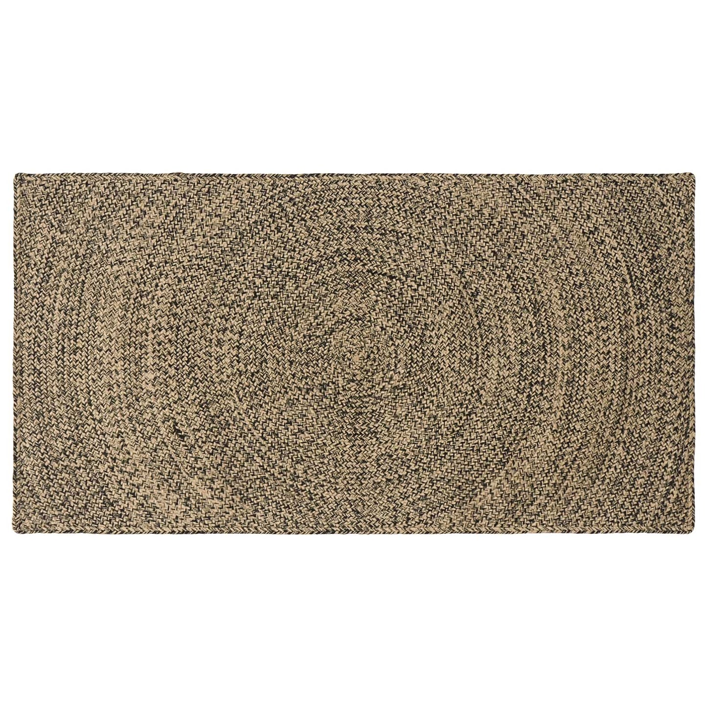 Områdetæpper Naturfarvet og sort 60 x 110 cm Jute