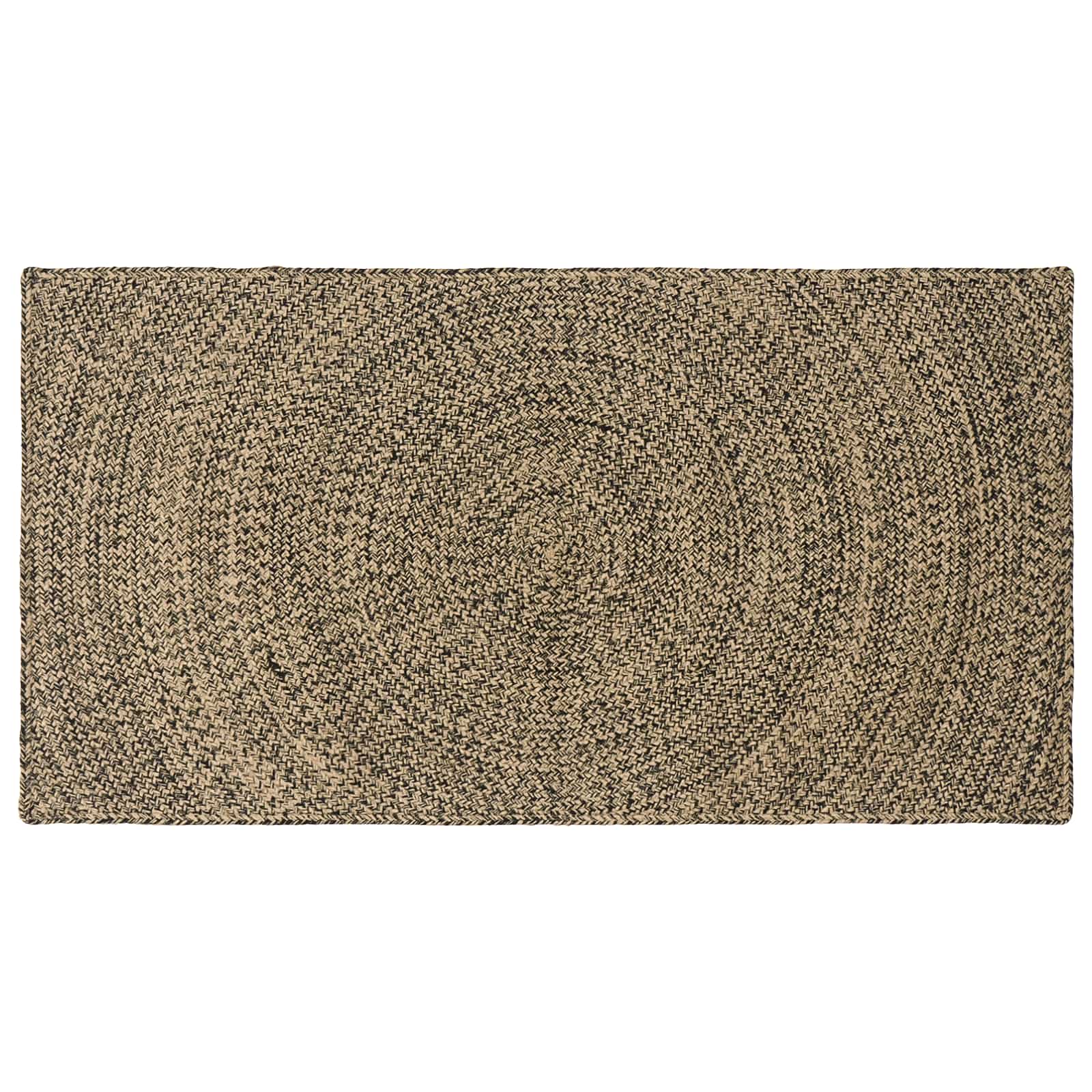 Områdetæpper Naturfarvet og sort 60 x 110 cm Jute billede