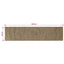 Områdetæpper Naturfarvet og sort 60 x 250 cm Jute
