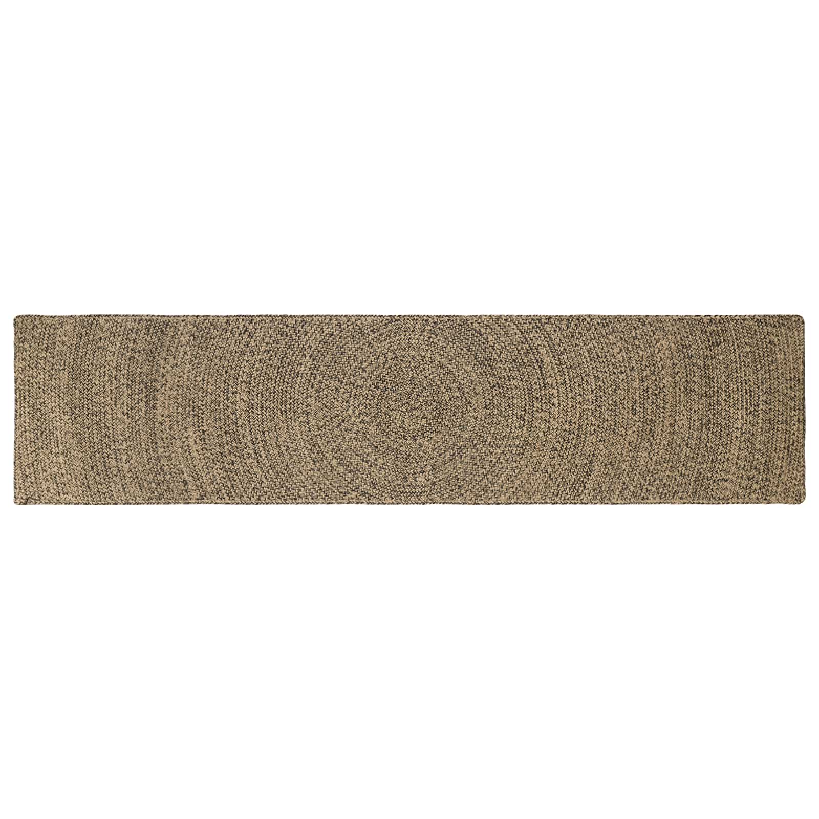 Områdetæpper Naturfarvet og sort 60 x 300 cm Jute billede