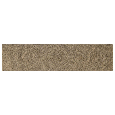 Områdetæpper Naturfarvet og sort 60 x 300 cm Jute