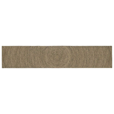 Områdetæpper Naturfarvet og sort 60 x 400 cm Jute