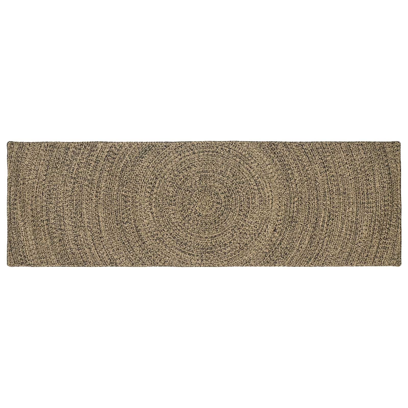 Områdetæpper Naturfarvet og sort 80 x 300 cm Jute billede