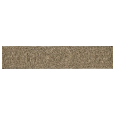 Områdetæpper Naturfarvet og sort 80 x 400 cm Jute