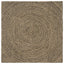 Områdetæpper Naturfarvet og sort 120 x 120 cm Jute