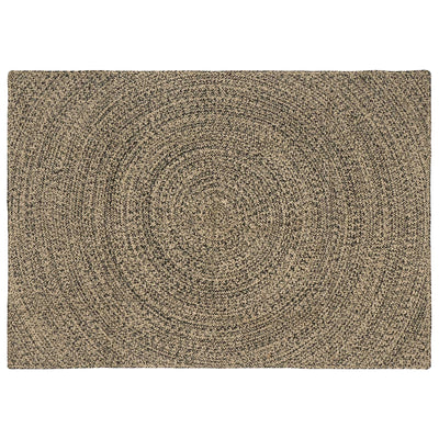 Områdetæpper Naturfarvet og sort 120 x 170 cm Jute
