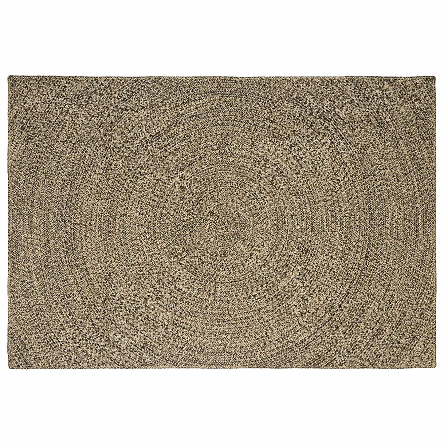 Områdetæpper Naturfarvet og sort 160 x 230 cm Jute