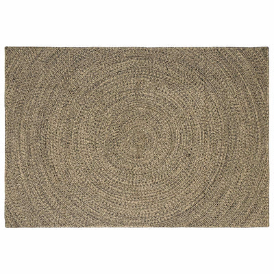 Områdetæpper Naturfarvet og sort 160 x 230 cm Jute
